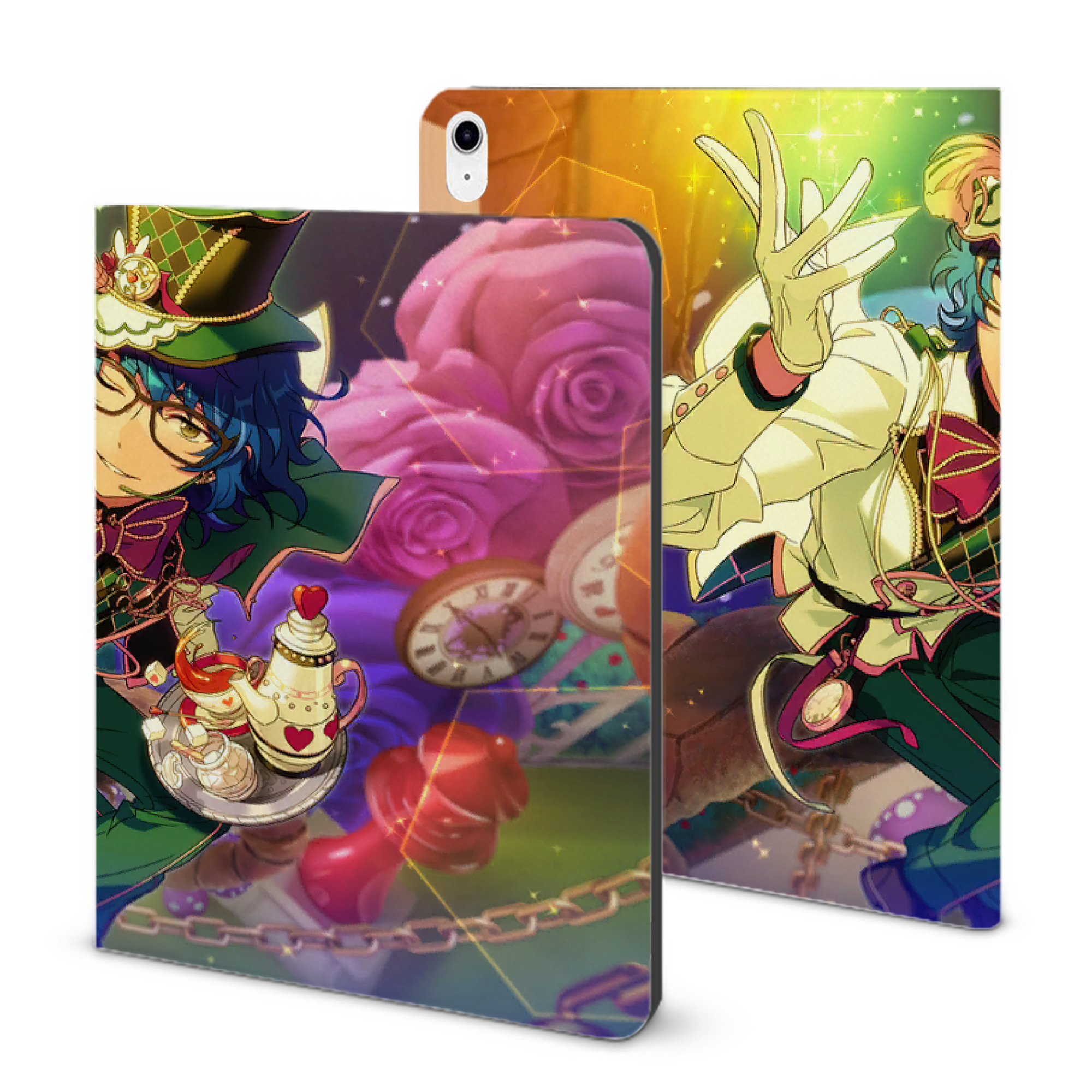 （画像用） あんさんぶるスターズ! Ensemble Stars IPad ケース ブック型 PUレザー TPU 耐衝撃 軽量 薄型 ペン収納なし 全面保護 IPad 各モデル対応
